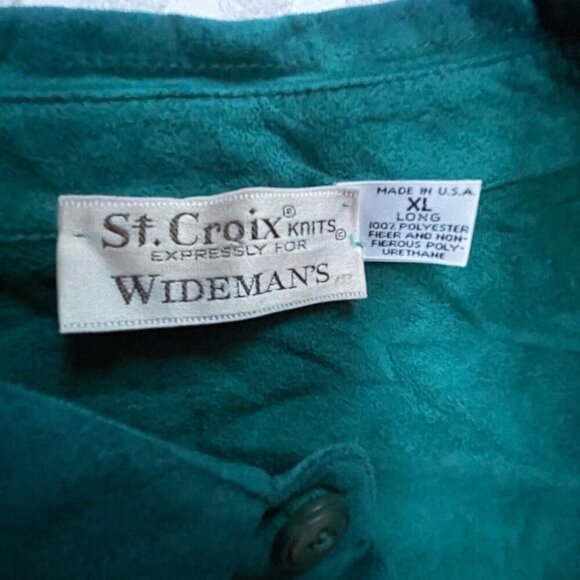 Vintage St. Croix Knits Men Long Sleeve Button Up Shirt Size XL Blue Lightweight - Picture 6 of 8